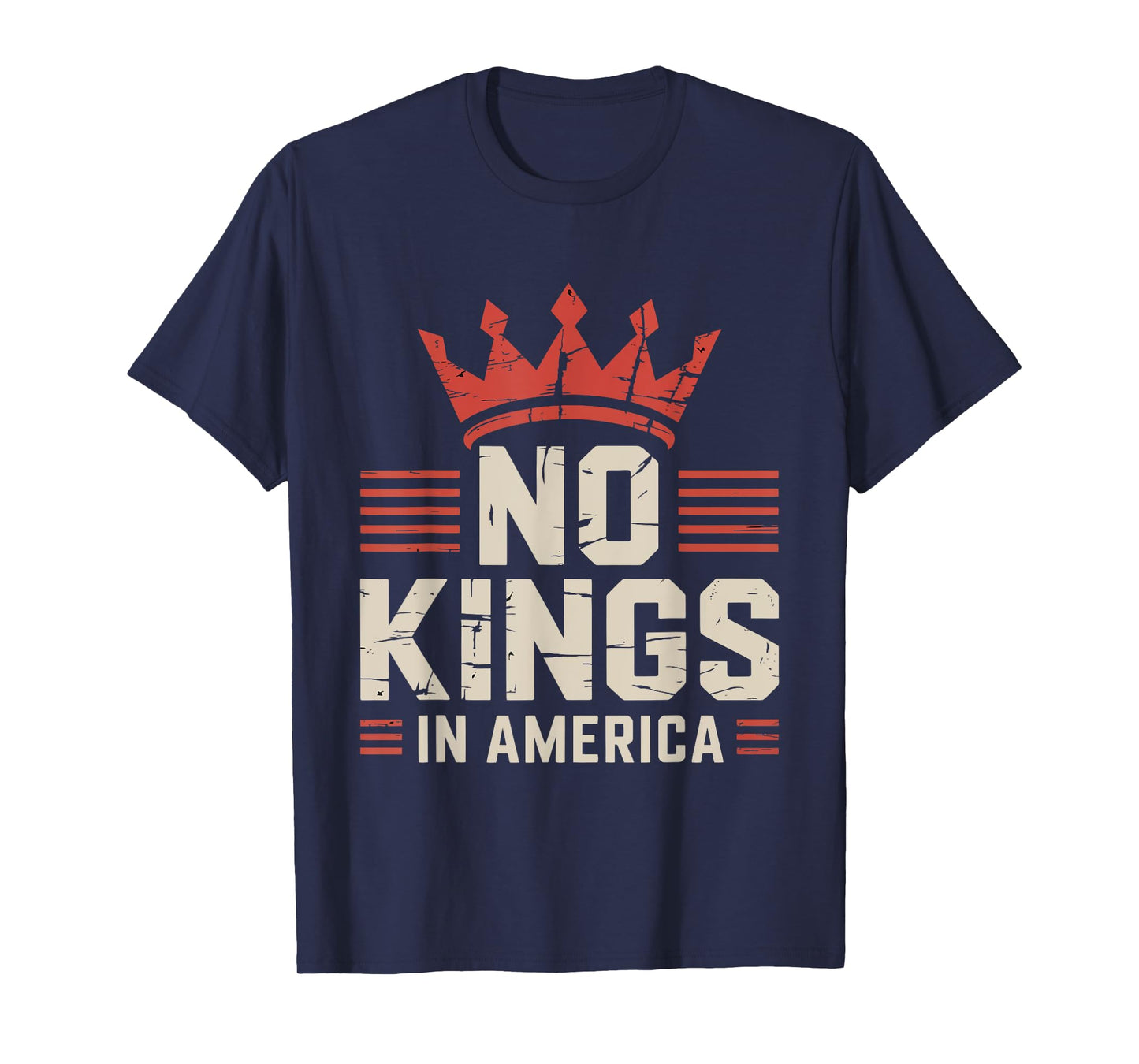 No Kings in America Since 1776 Vintage USA Freedom Liberty T-Shirt