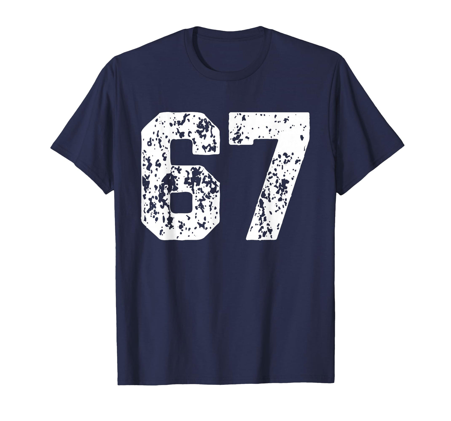 Number 67 White Best Classic College Style Birthday Funny T-Shirt