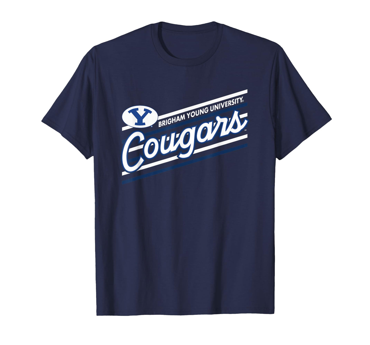 BYU Cougars Retro Performer Blue Officially Licensed T-Shirt