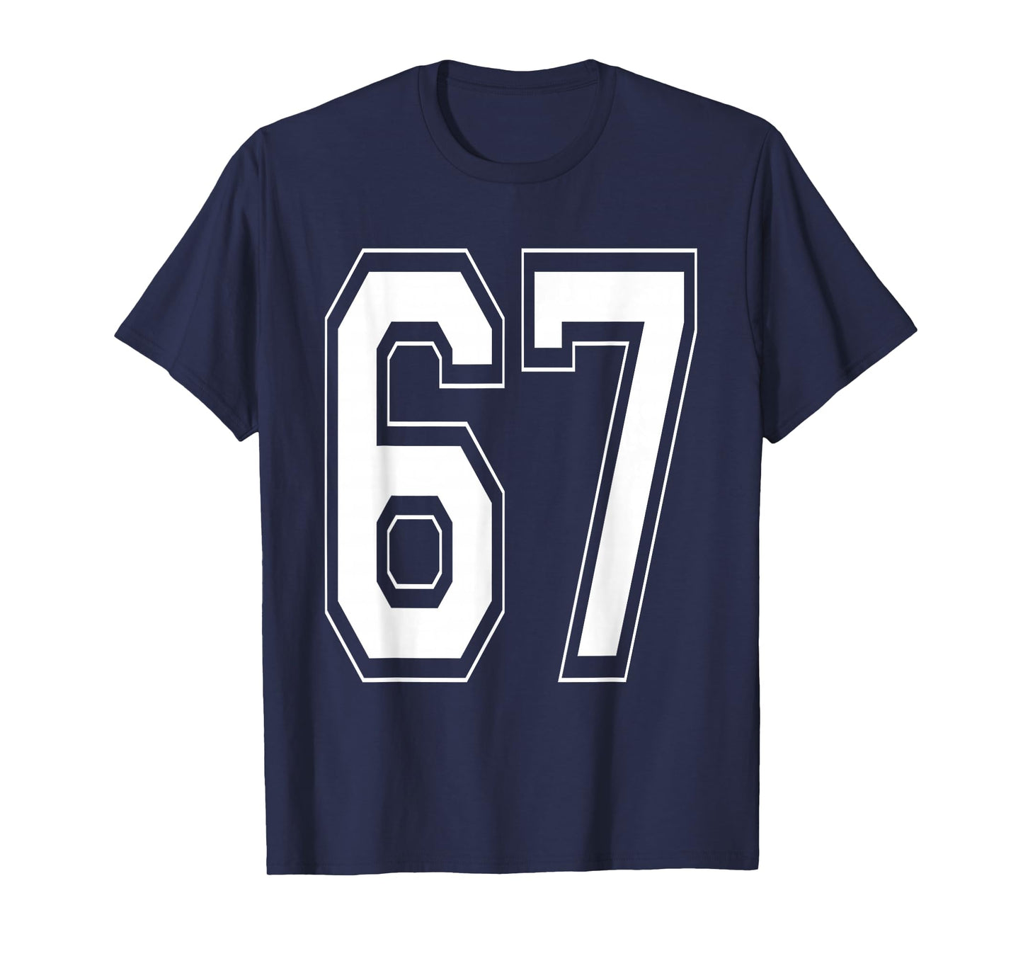 Number 67 TShirt Baseball Football Soccer Numbered Jersey T-Shirt