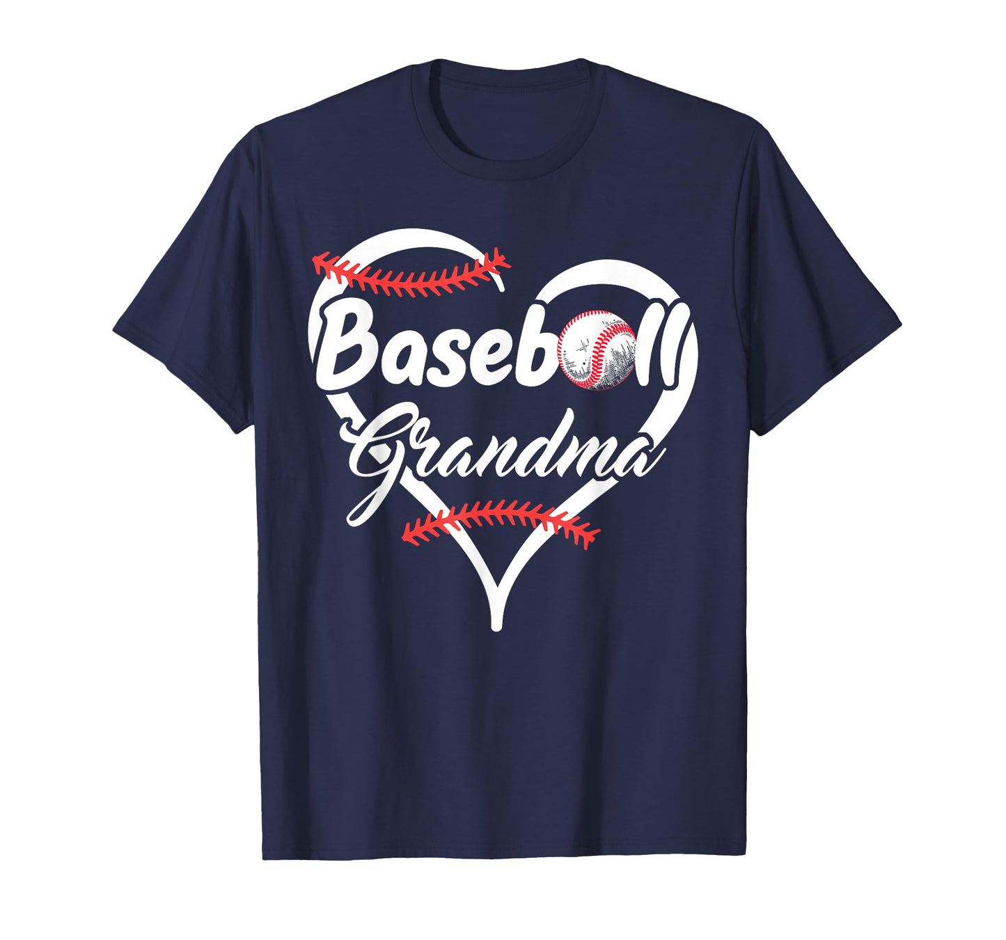 Proud Baseball Grandma Heart T-Shirt