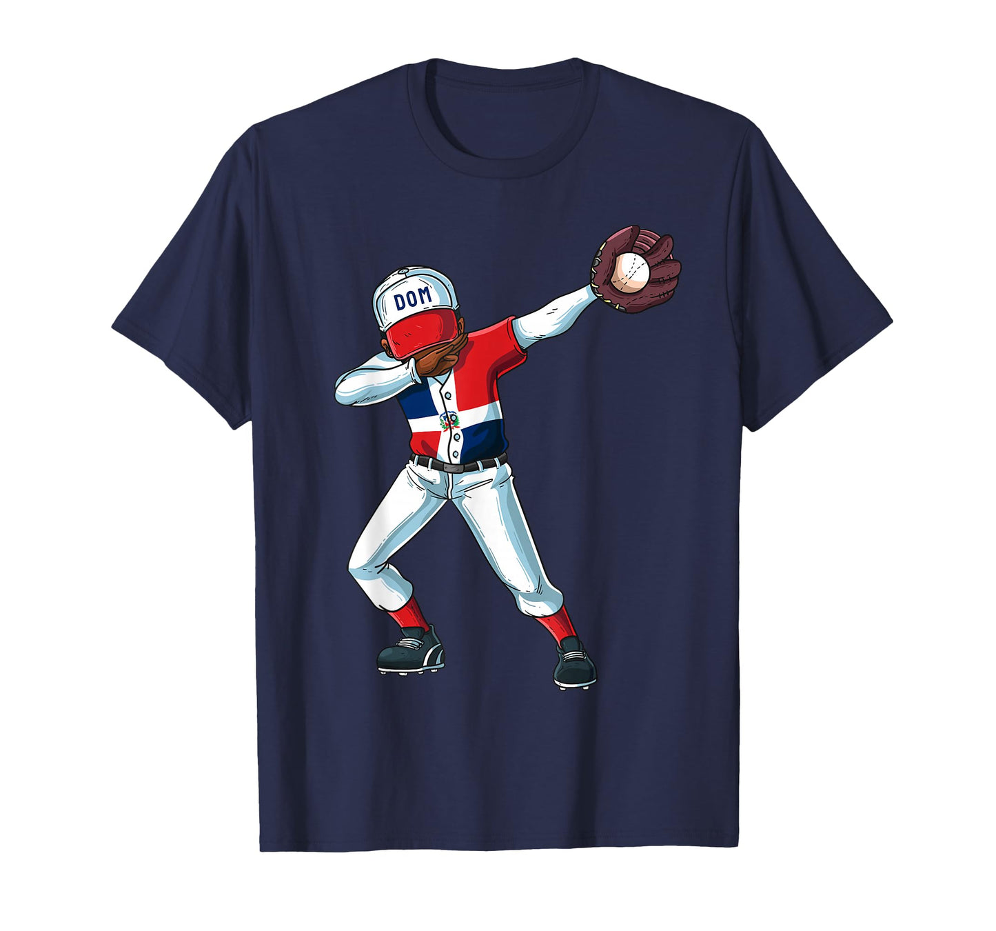 Baseball Dabbing Dominican Republic Player Catcher Pitcher T-Shirt