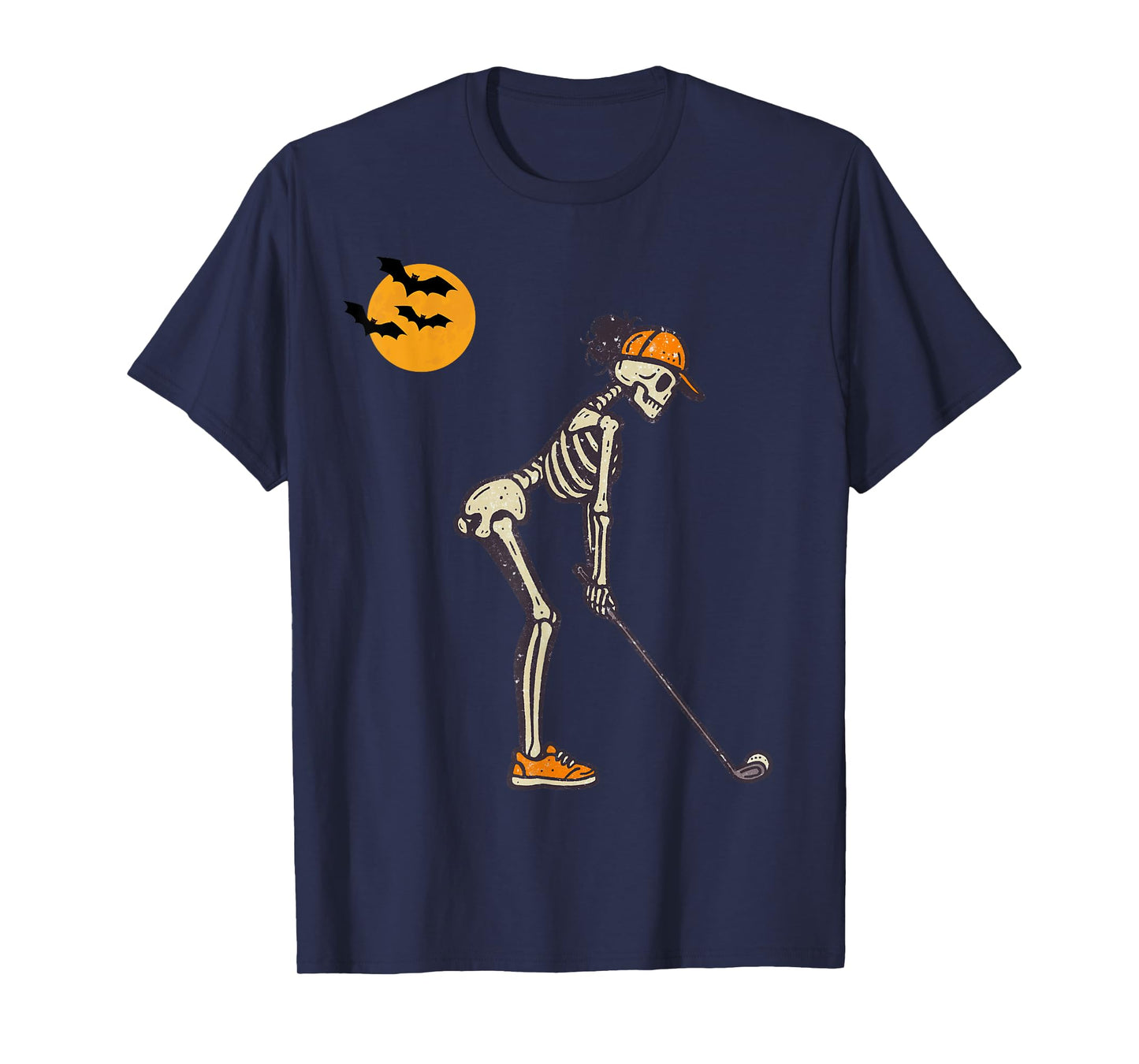 Vintage Halloween Skeleton Golf Funny Spooky Costume T-Shirt