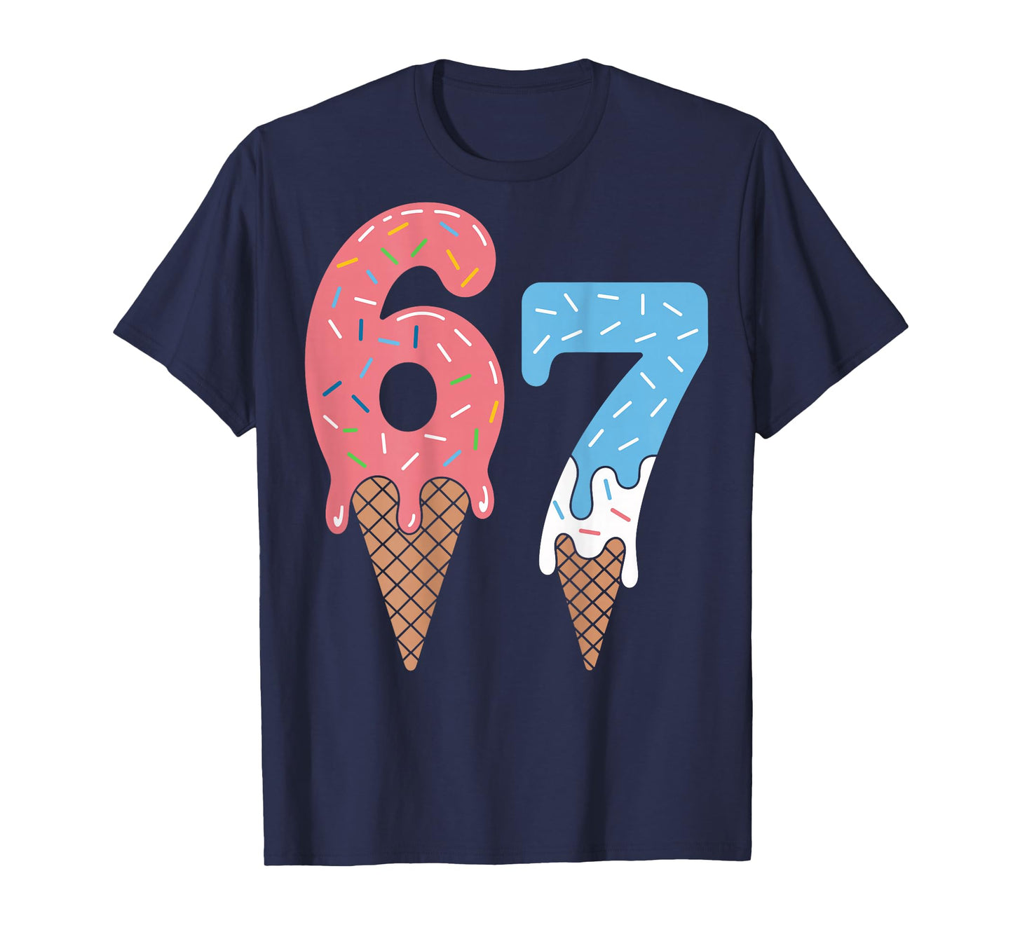 Funny Six Seven Meme 6 7 Shirt Retro T-Shirt