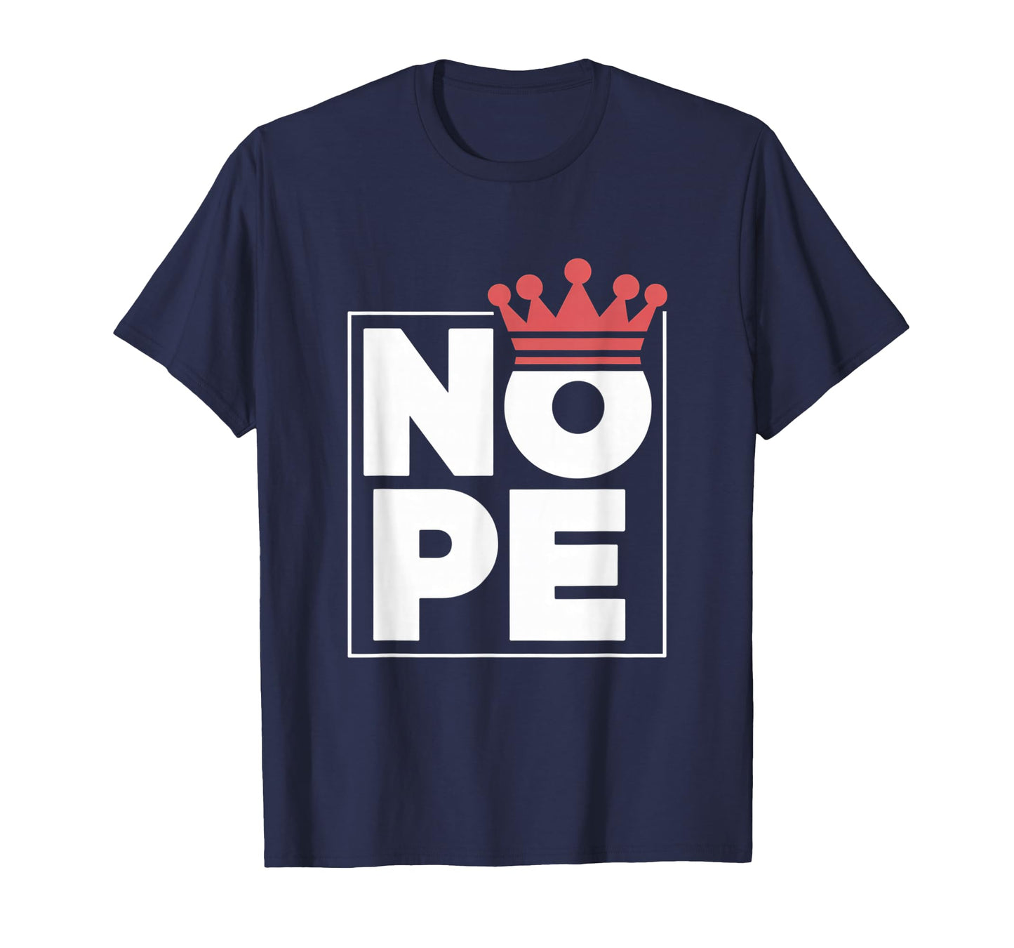 No Kings in America Nope Crown Bold Patriotic Cat Graphic T-Shirt