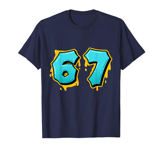 67 Internet Joke Meme Six Seven Viral Trend Gen Alpha Slang T-Shirt