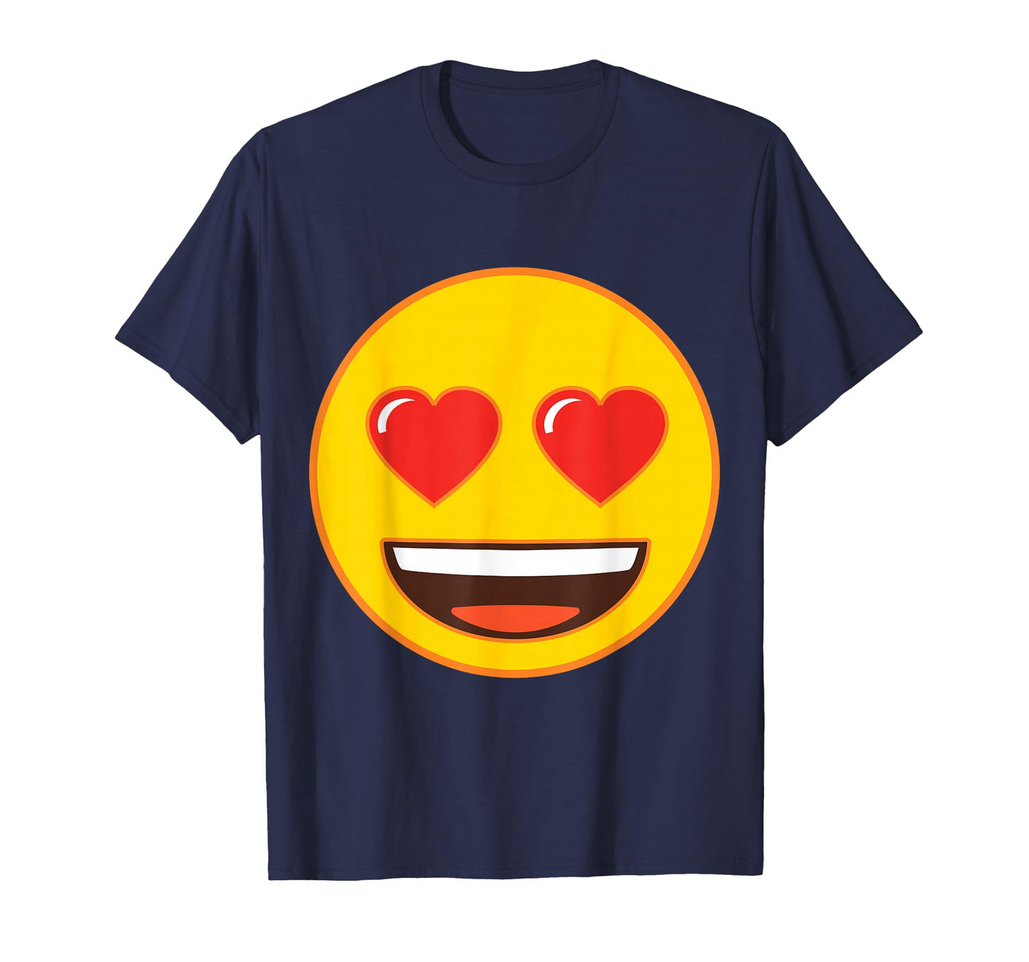 Official Emoji Heart Eyes Yellow Smile Face T-Shirt