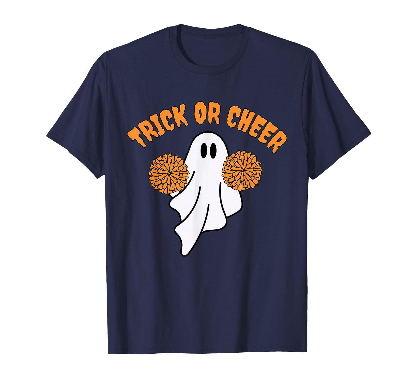 Cute Cheerleader Ghost Cheerleading Trick Or Treat Halloween T-Shirt