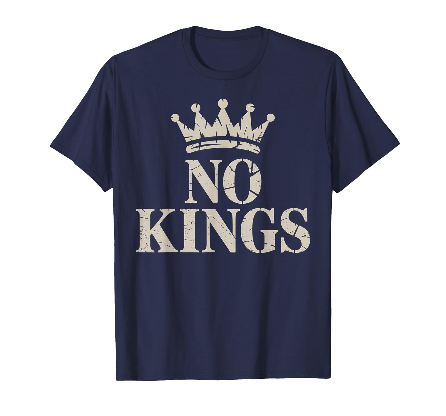 No Kings Liberty Vintage American Freedom Protest Sign T-Shirt