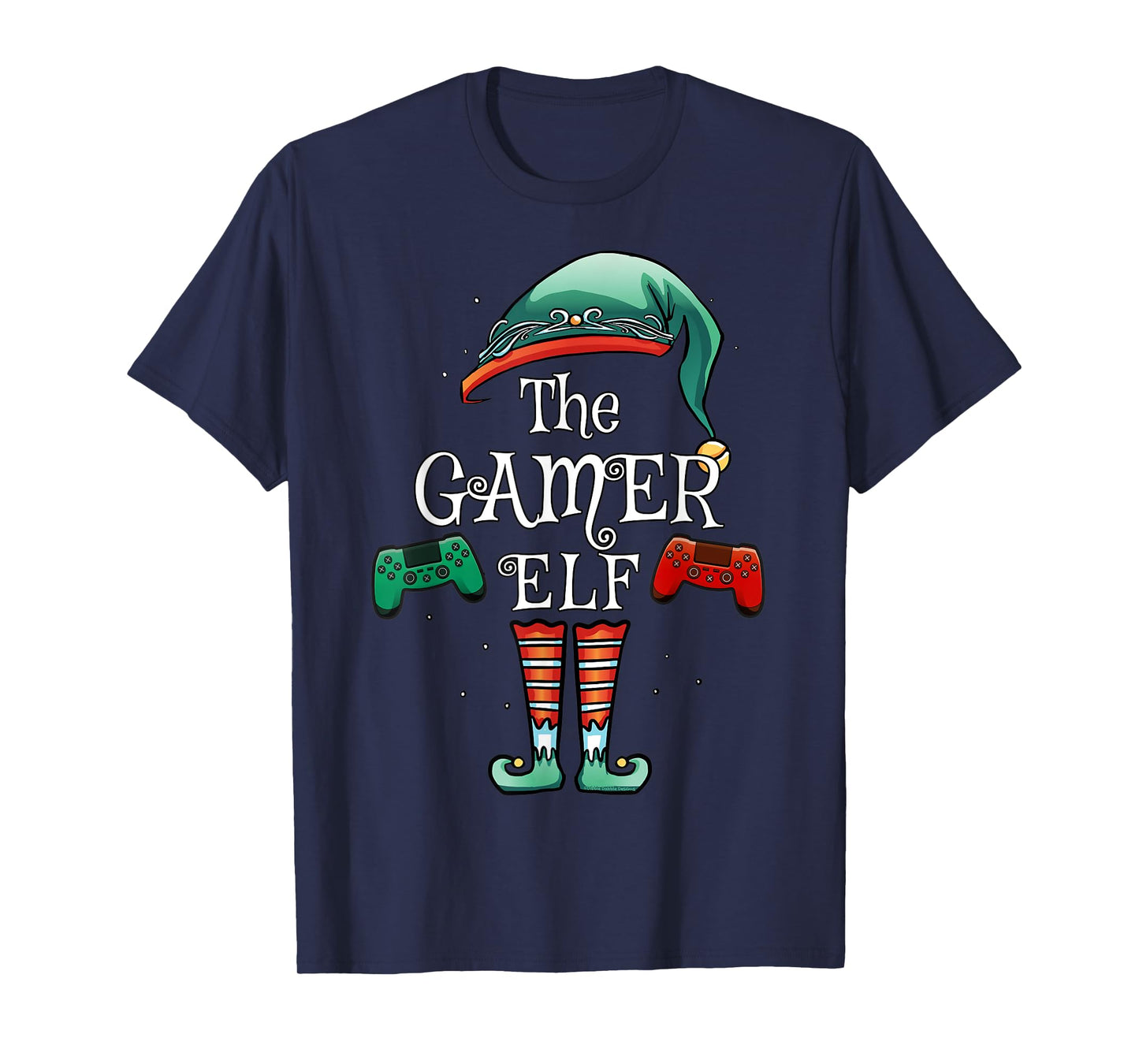 The Gamer Elf Matching Family Christmas Gamer T-Shirt