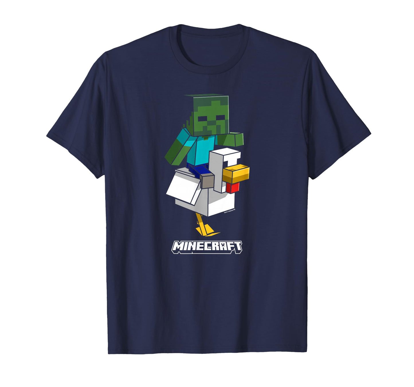 Minecraft Chicken Jockey Aiming To Attack T-Shirt