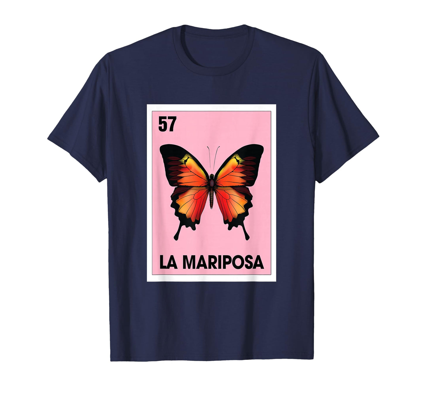 La Mariposa Mexican Bingo Card Game Butterfly Lover Spanish T-Shirt