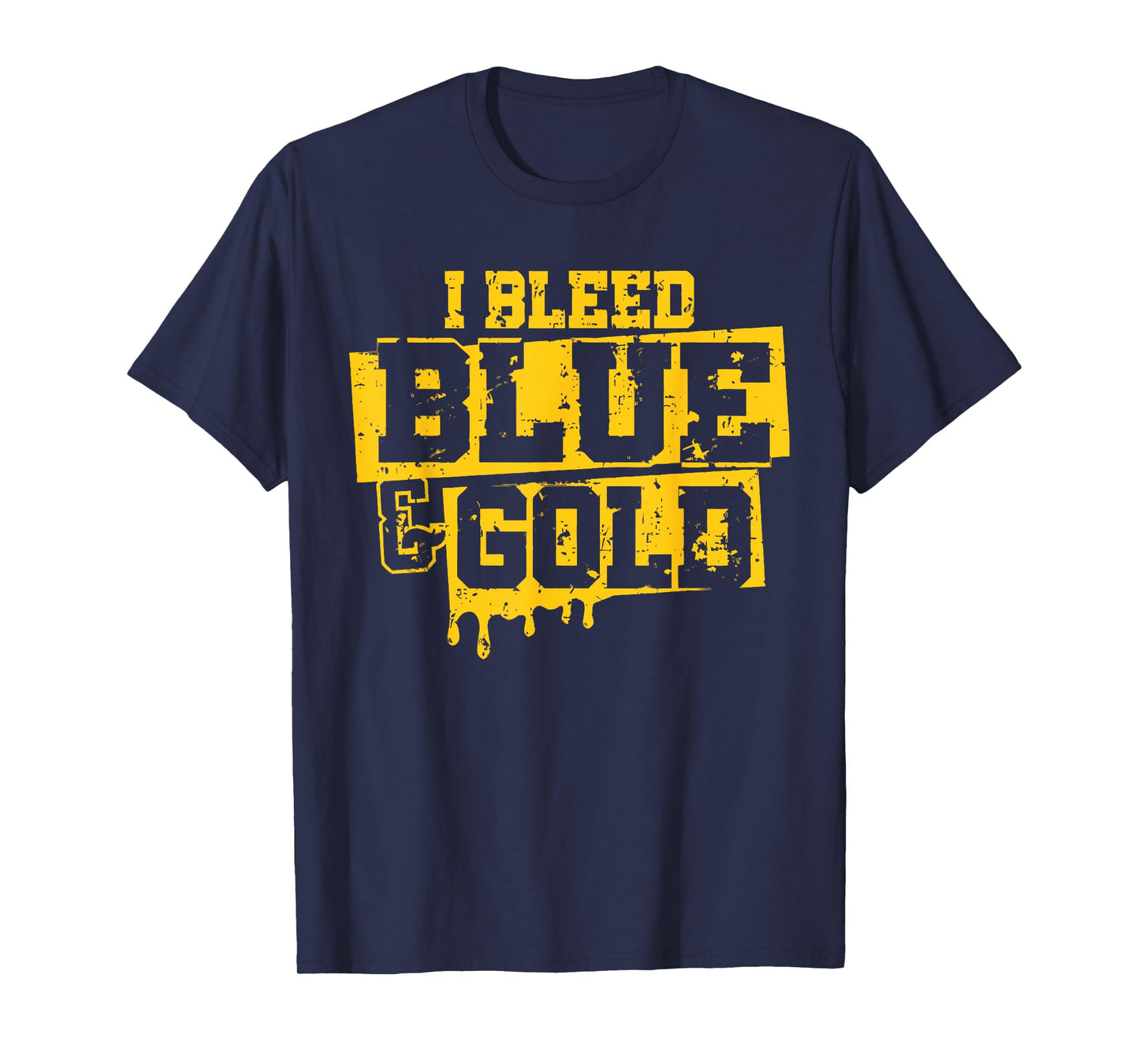 Blue and Gold Spirit Wear for High School Football Game Day T-Shirt