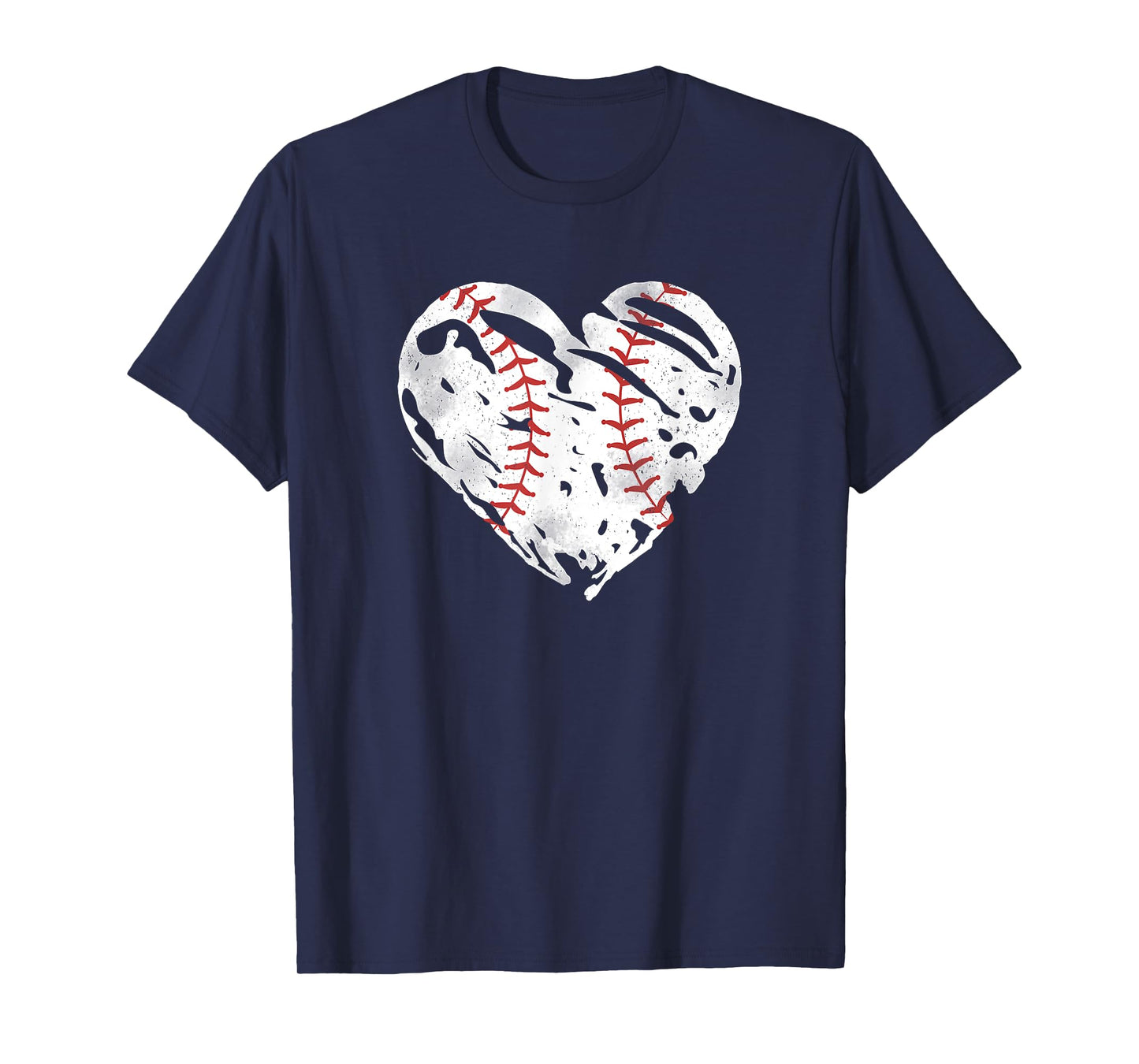 Graphic Ball Heart Men Women Coach Player Cute Baseball Mom T-Shirt