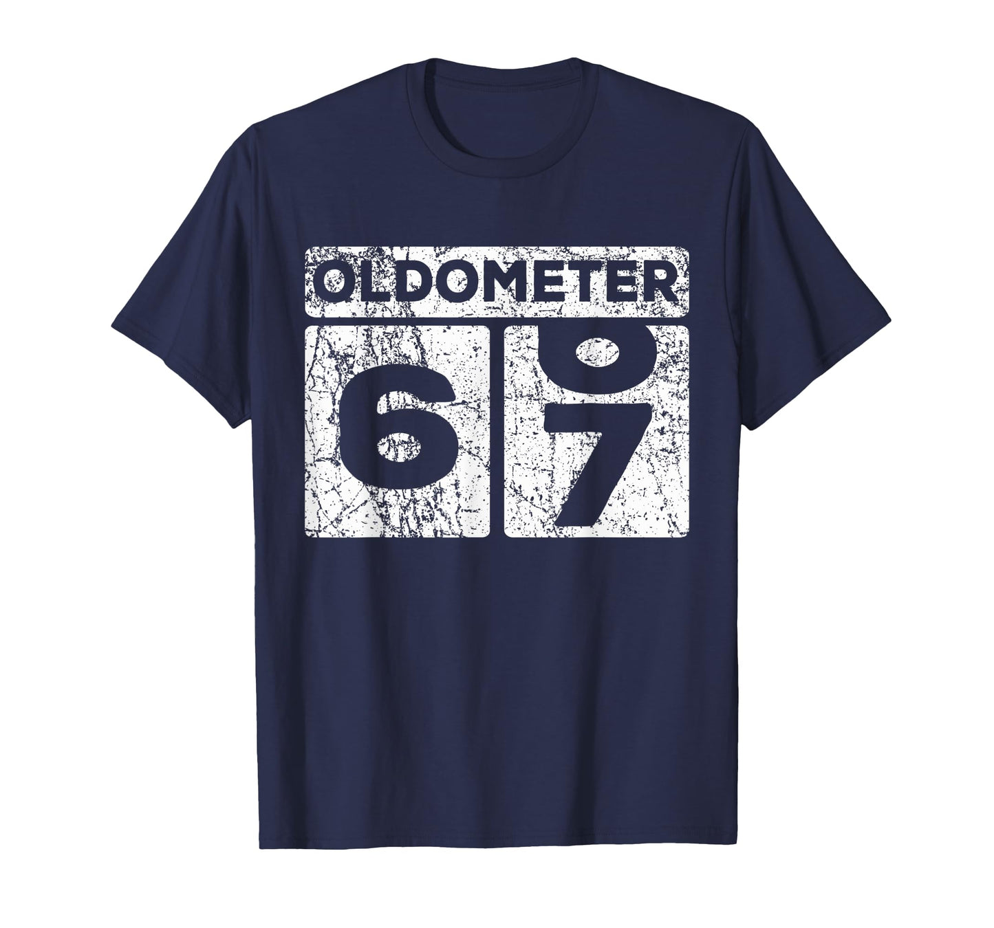 Oldometer 66-67 Car Odometer Funny 67th Birthday T-Shirt