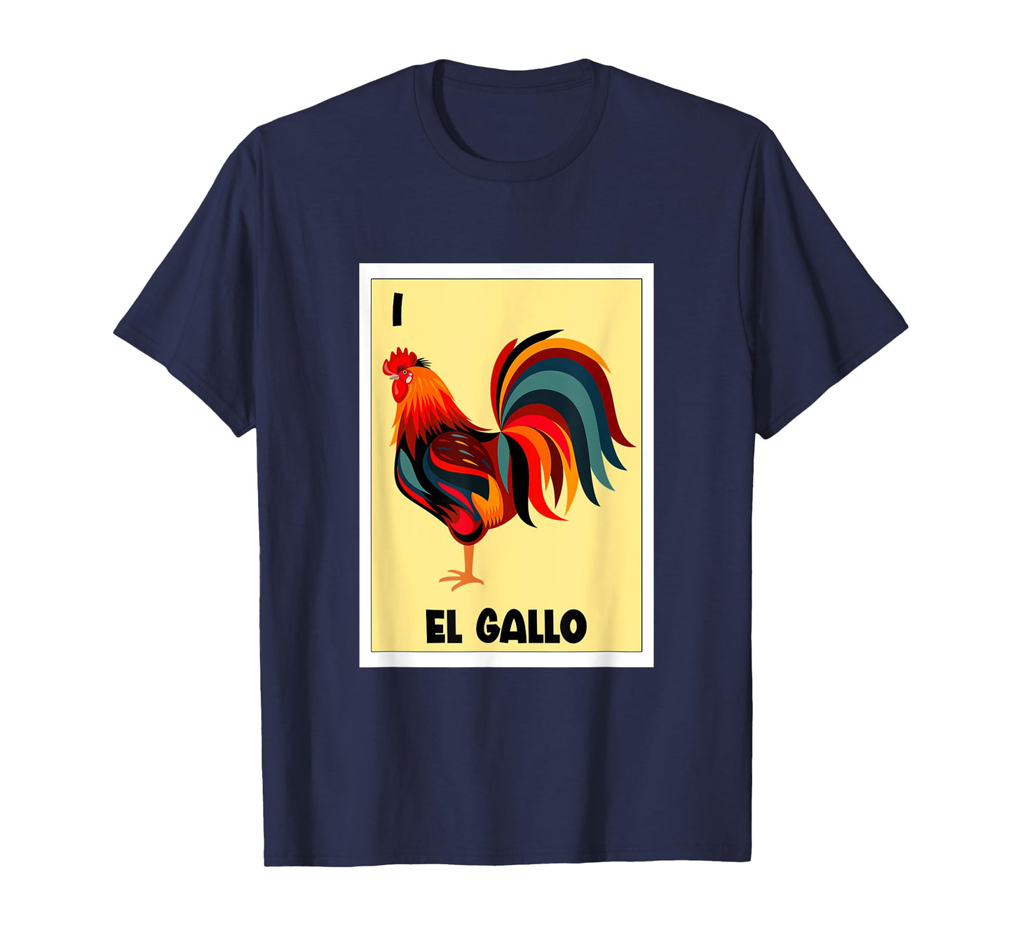 El Gallo Mexican Bingo Card Spanish Hispanic The Rooster T-Shirt