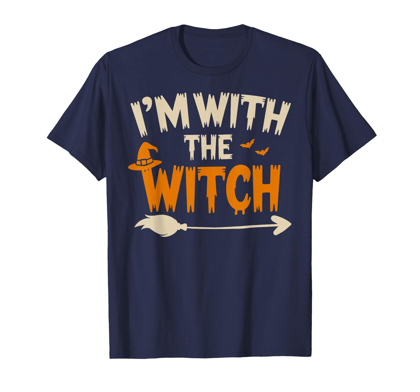 I'm with The Witch Funny Husband Halloween Costume Couple T-Shirt