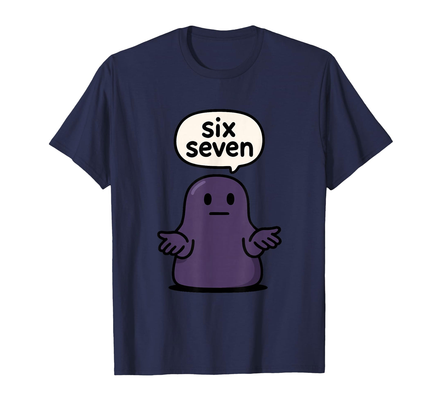67 Six Seven 6-7 Midnight Blob Slime - Kid Brainrot Meme T-Shirt