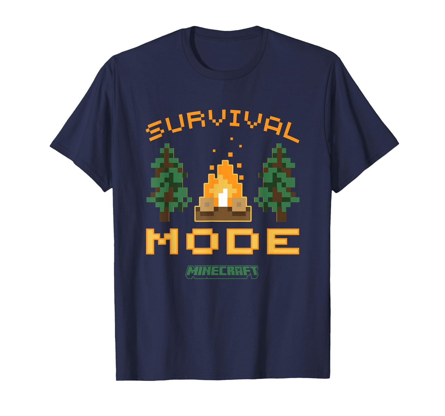Minecraft Survival Mode Campfire In The Woods T-Shirt