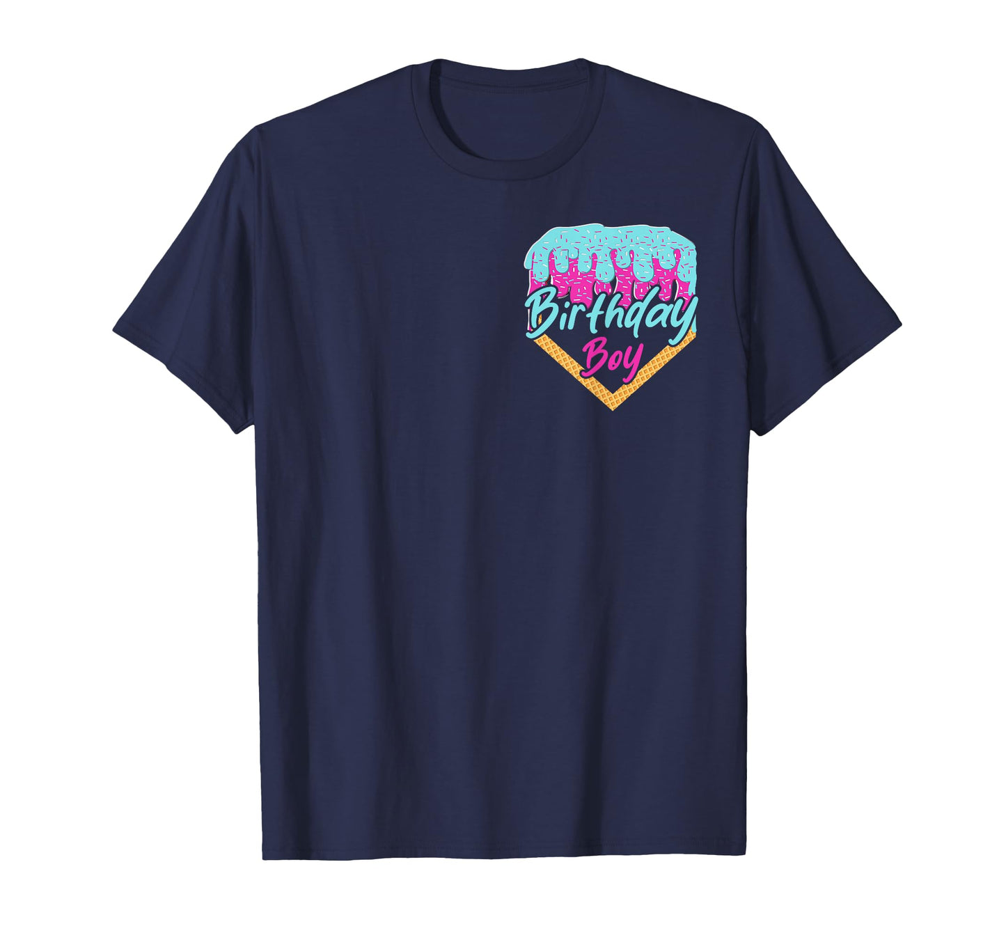 Baseball 9 Year Old Ice Cream Drip 9th Birthday Boy Number 9 T-Shirt