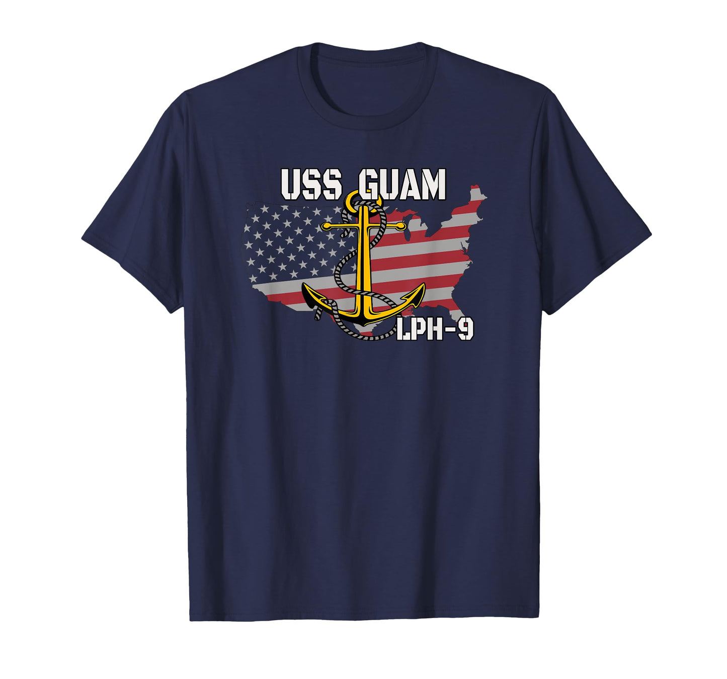 USS Guam LPH-9 Landing Platform Helicopter Veterans Father T-Shirt