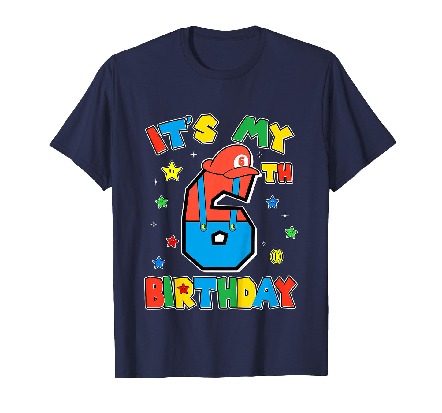 Kids 6th Birthday Boy Super Gamer Gaming Theme B-day Party Boys T-Shirt