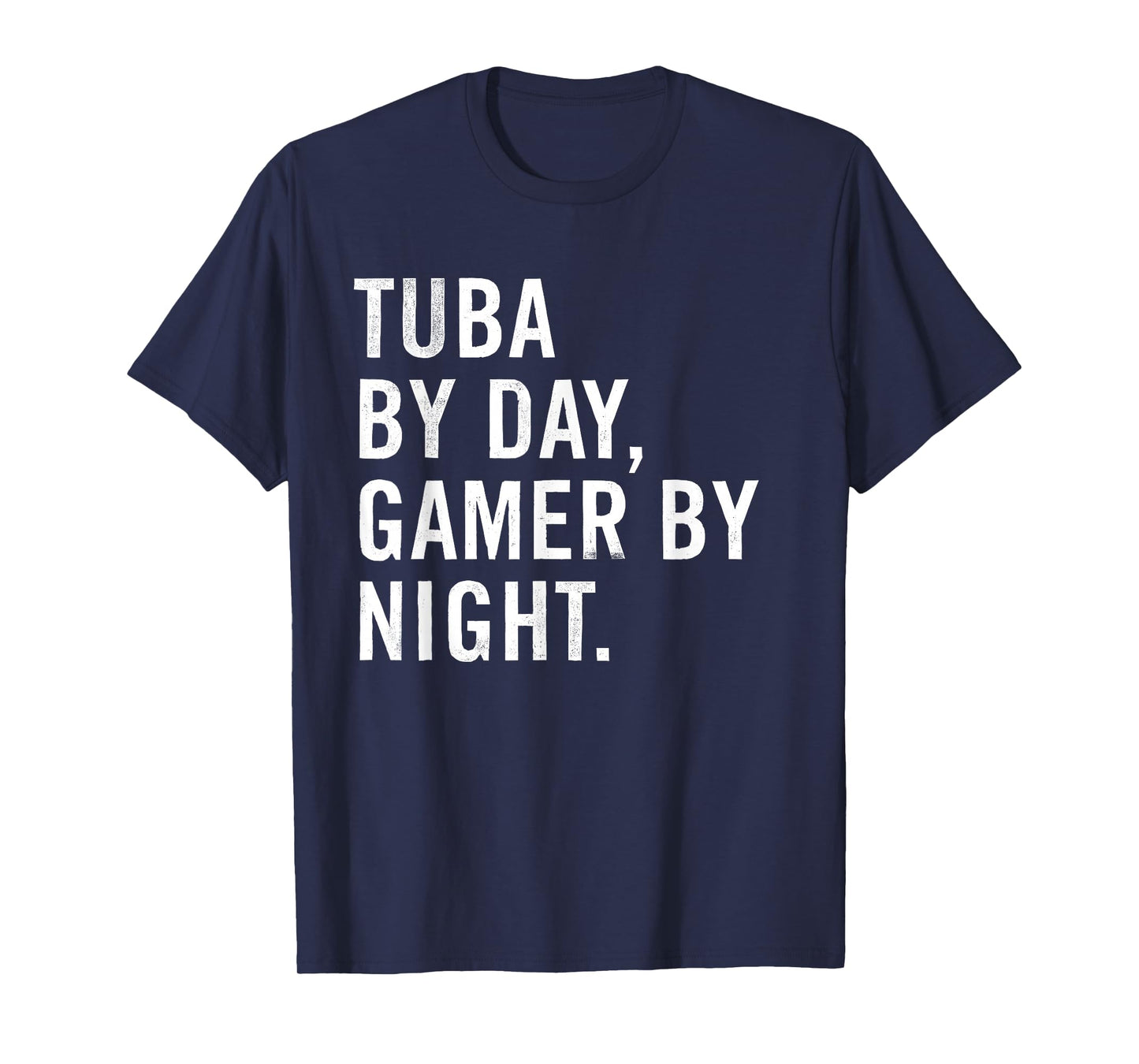 Funny Tuba Musician Typography Gifts T-Shirt - Unisex - Black - Small - Short Sleeve - Modern - Night - Classic Fit - Polyester 100%