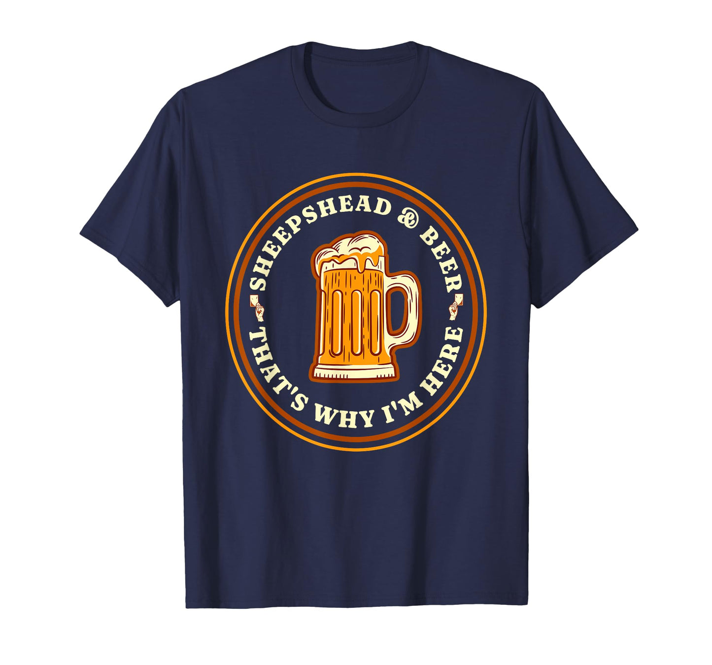 SHEEPSHEAD & BEER THAT'S WHY I'M HERE Fun Playing Card Game T-Shirt