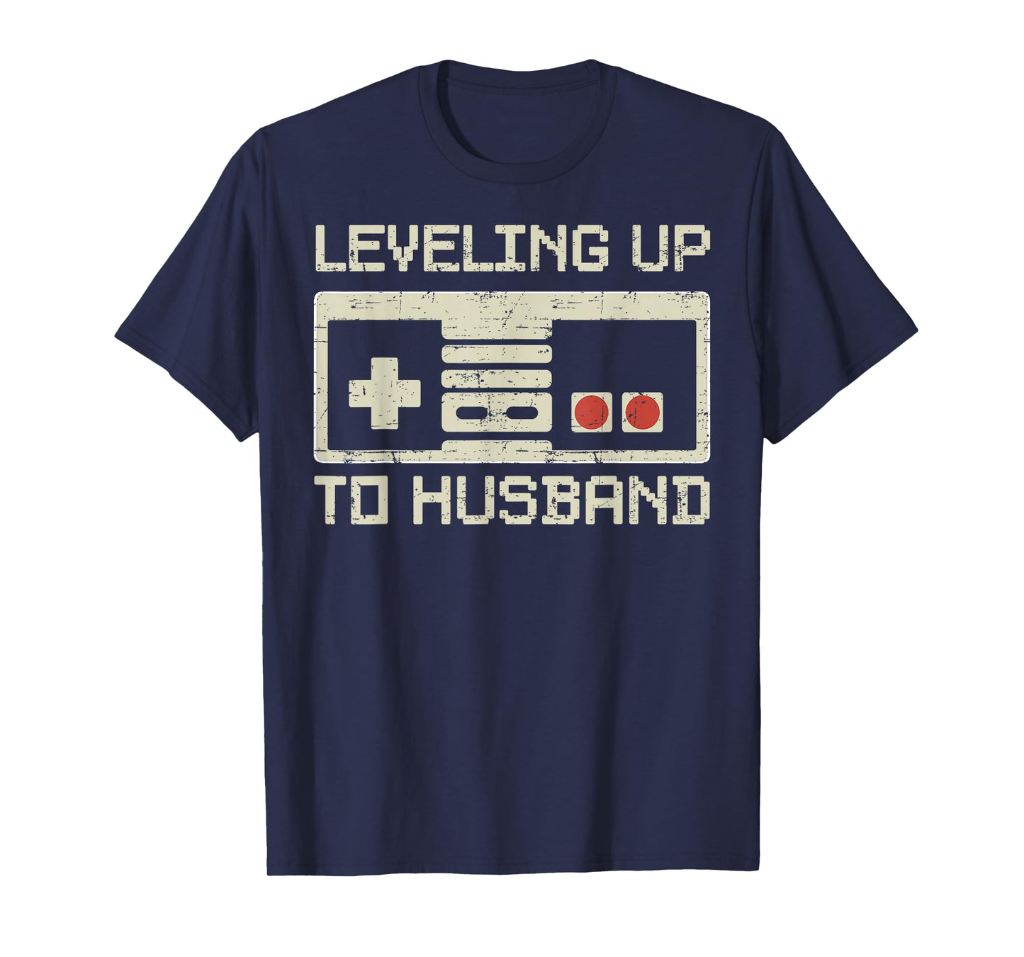 Leveling Up To Husband Gamer Retro Tee Bachelor Party Groom T-Shirt