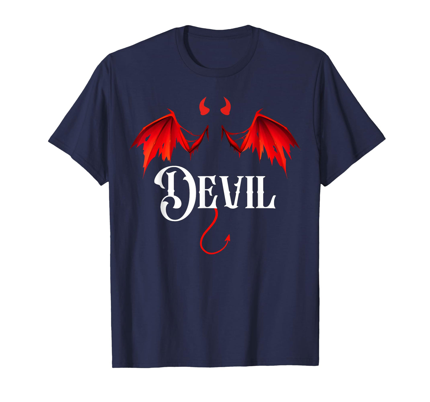 Halloween Devil Matching Couple Vintage Spooky Costume T-Shirt