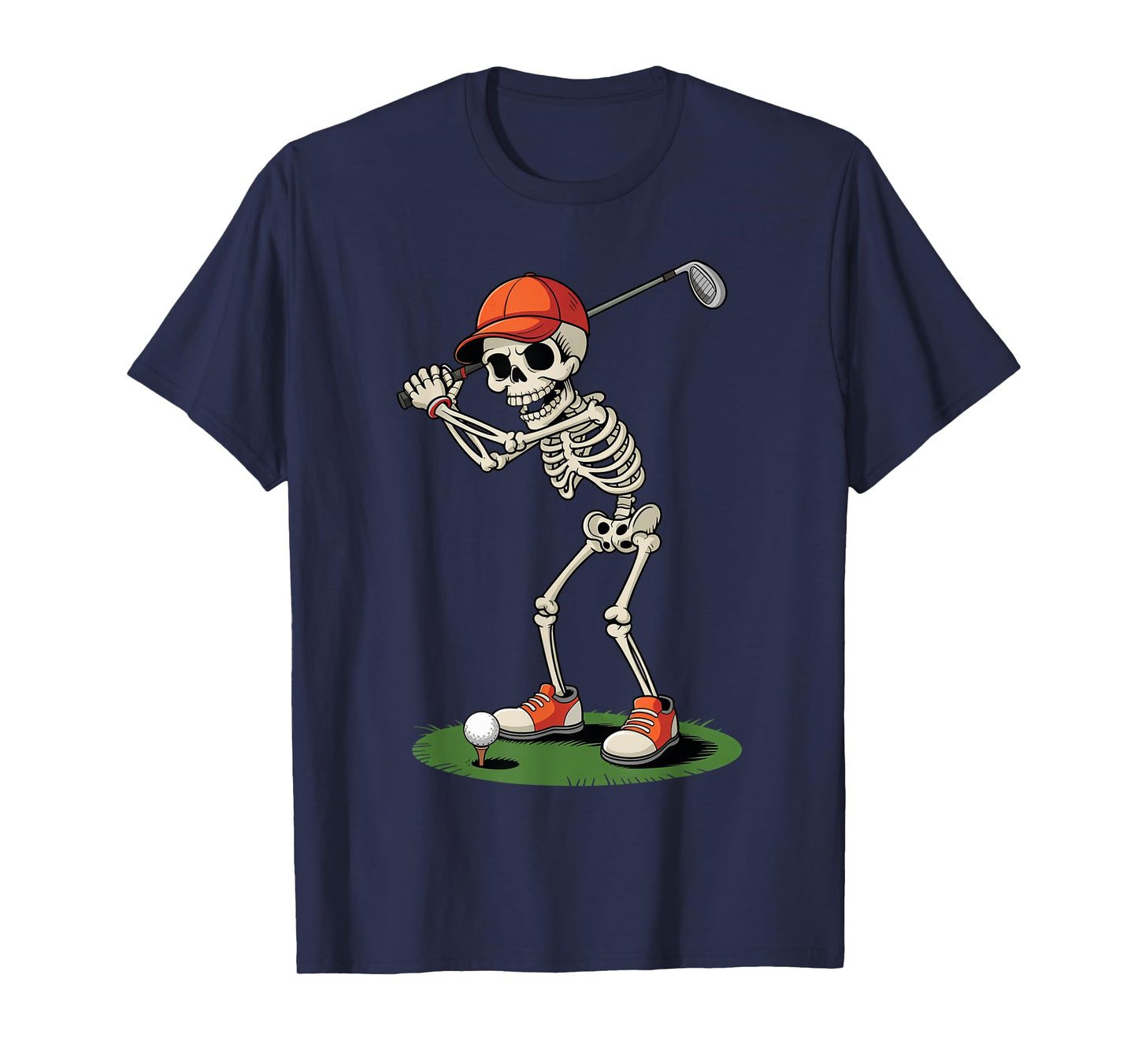 Skeleton Golf Halloween Costume Funny Boys Toddler Kids T-Shirt