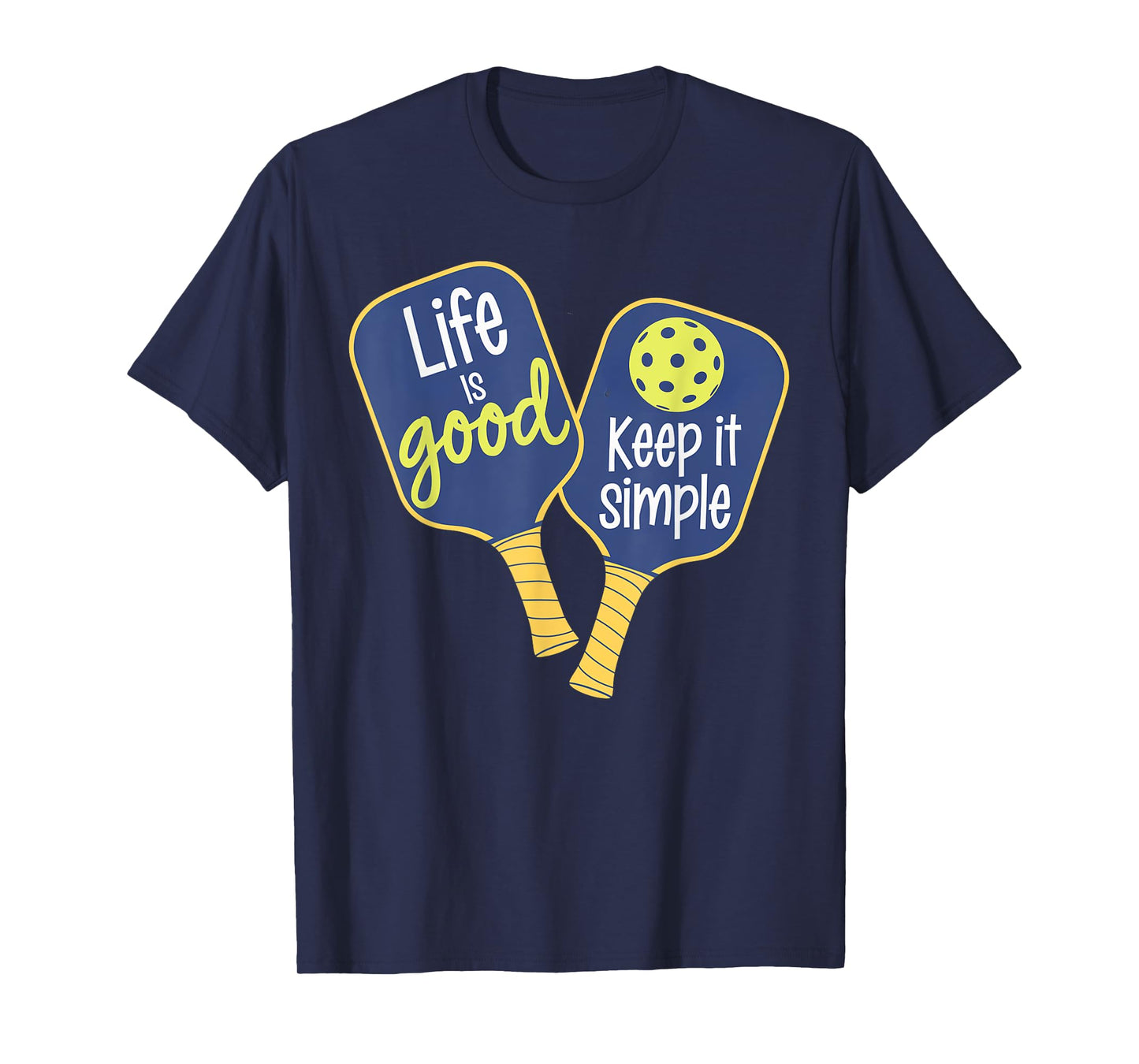 Keep It Simple Pickleball Paddles and Ball Design Sport T-Shirt