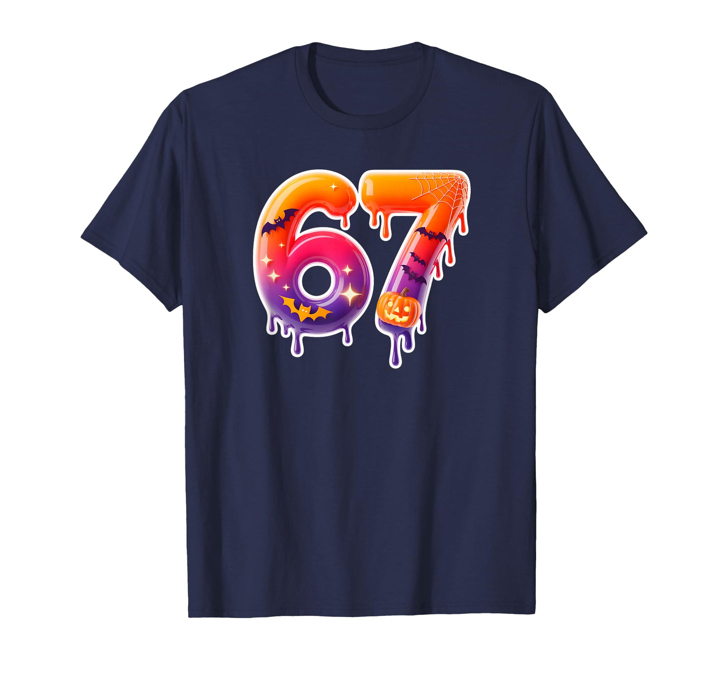 Six Seven 67 6 7 Meme Design Funny Ice Cream Drip Costume T-Shirt