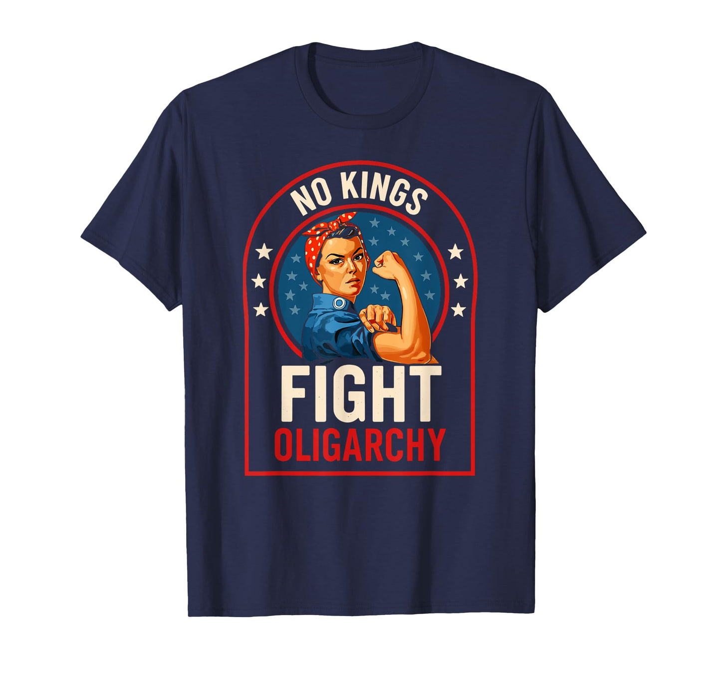 Vintage No Kings Fight Oligarchy USA Women Girls T-Shirt