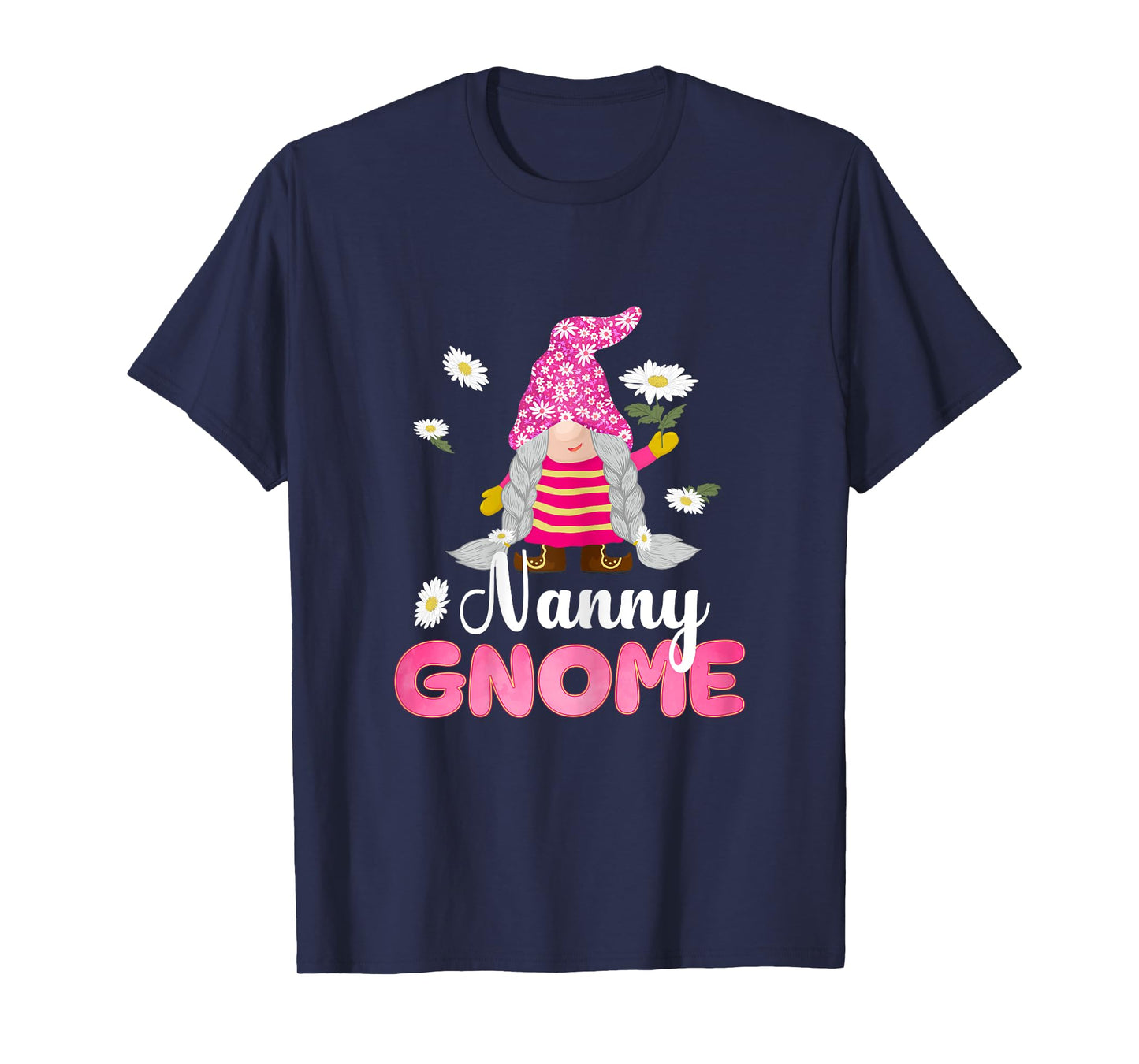 Cute Nanny Gnome Flower Gifts For Mother's Day Mom Grandma T-Shirt