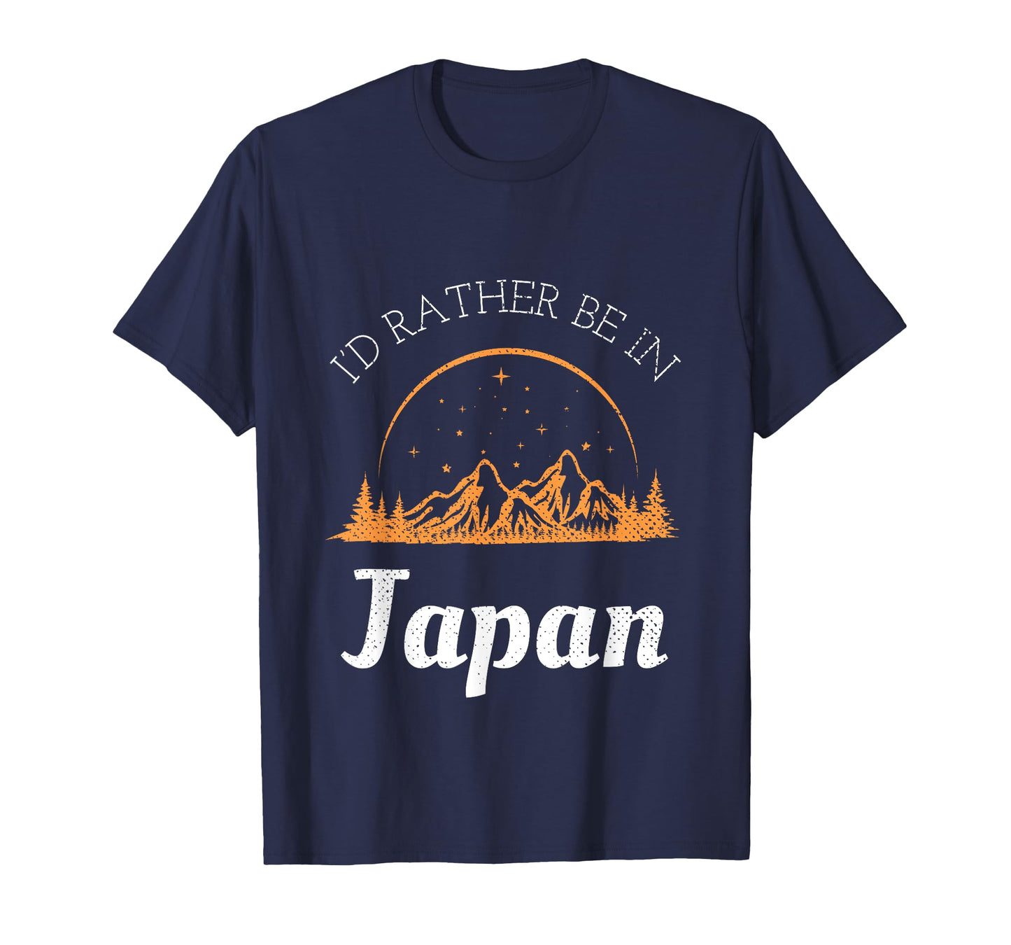 Retro & Vintage I'd Rather Be In Japan Black Vintage Casual Unisex-Adults T-Shirt