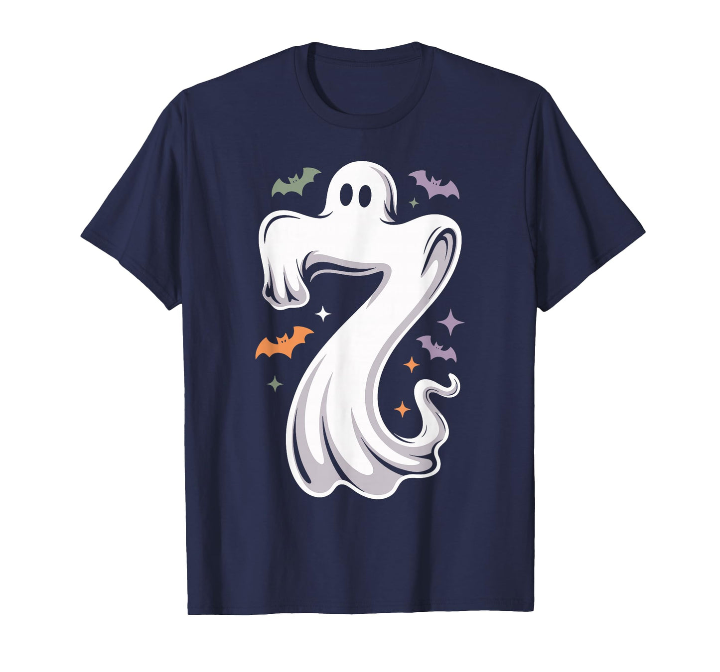 Funny 7 Ghost Meme Halloween Costume Matching Design T-Shirt