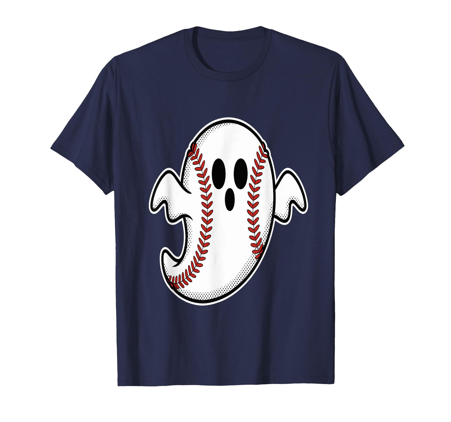 Ghost Baseball Halloween Baseball Player Costume T-Shirt