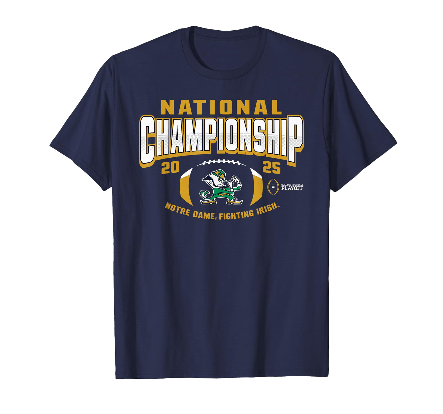 Elite Authentics Notre Dame Fighting Irish 2025 CFP National Championship Navy T-Shirt