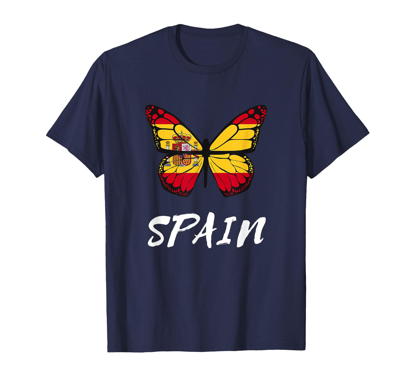 Spain Butterfly Flag España Pride Spanish Roots T-Shirt