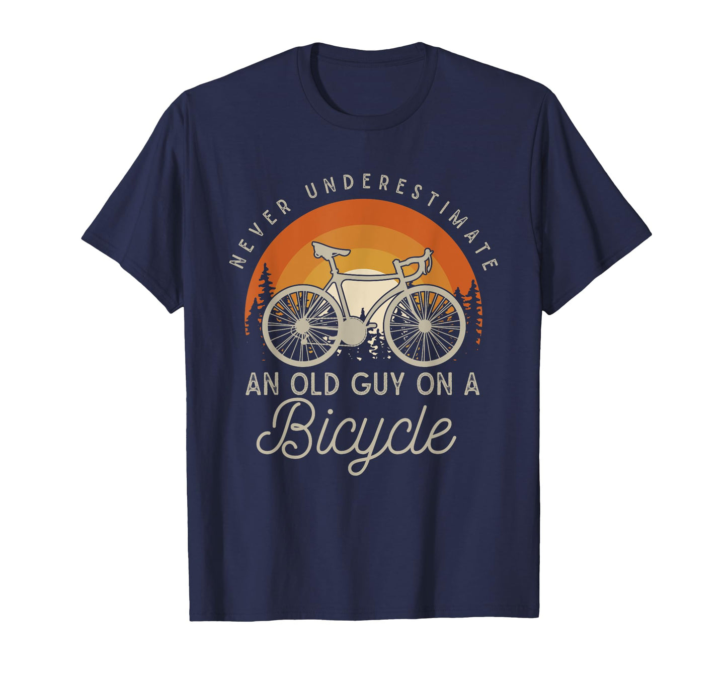 Retired Men Cyclist Biker Gift Bike Hobby Retro Bicycle T-Shirt