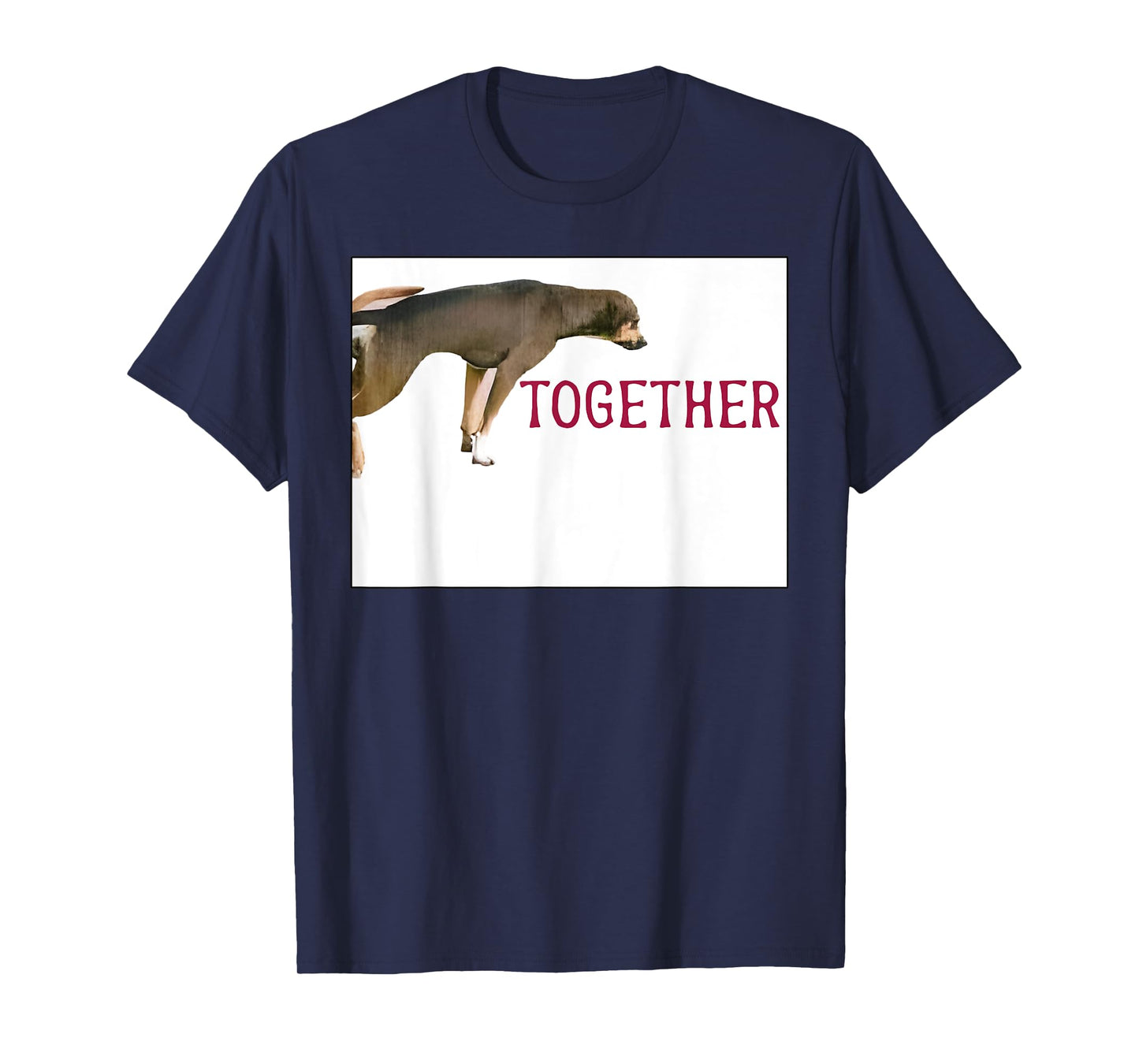 Stuck Together Dogs Funny Couple Saying Quote Dog Adult Joke T-Shirt