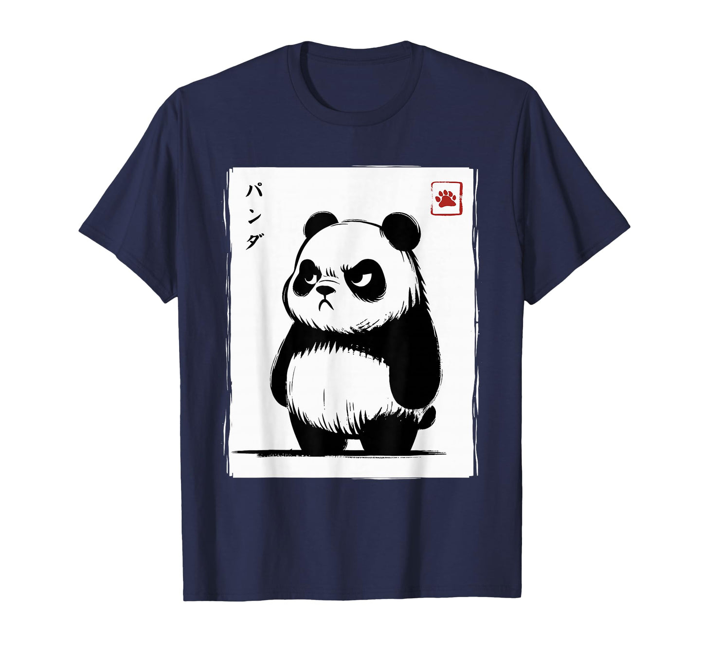 Kawaii Panda Ink Japanese Art Men Women Kids Funny Panda T-Shirt