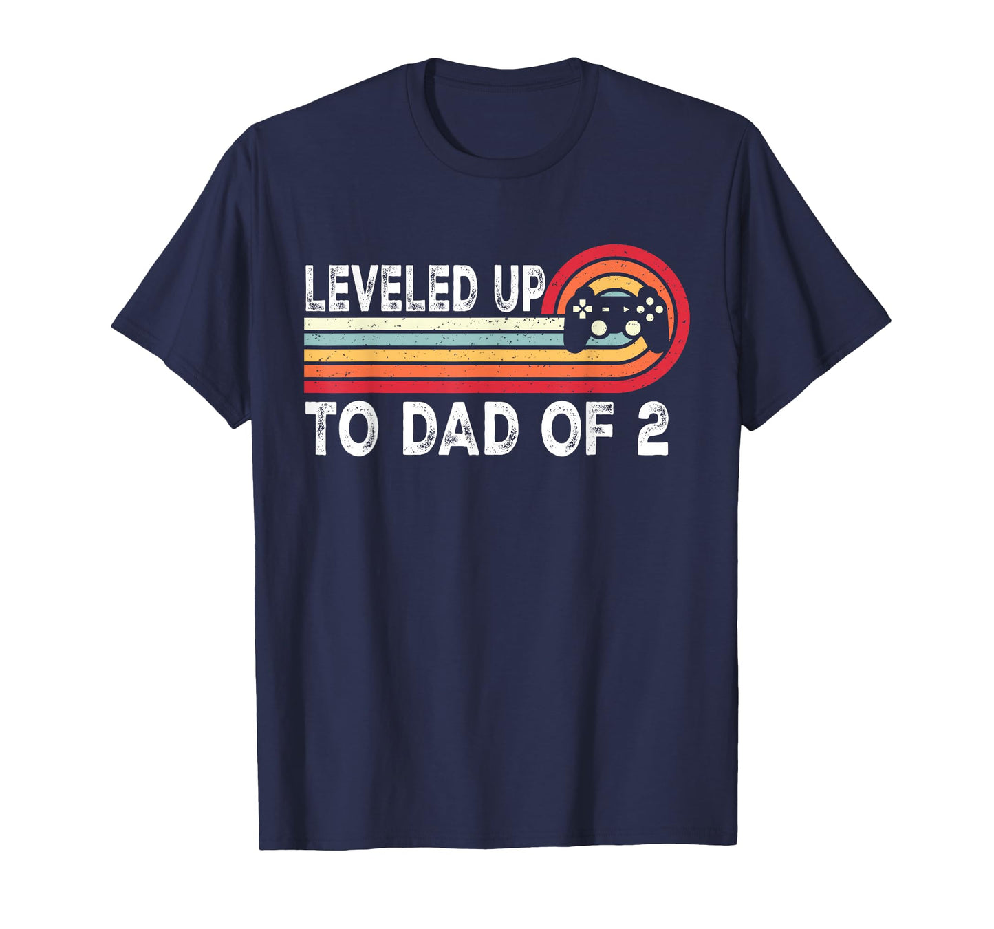 Leveled Up To Dad of 2 Daddy Again Pregnancy Announcement T-Shirt