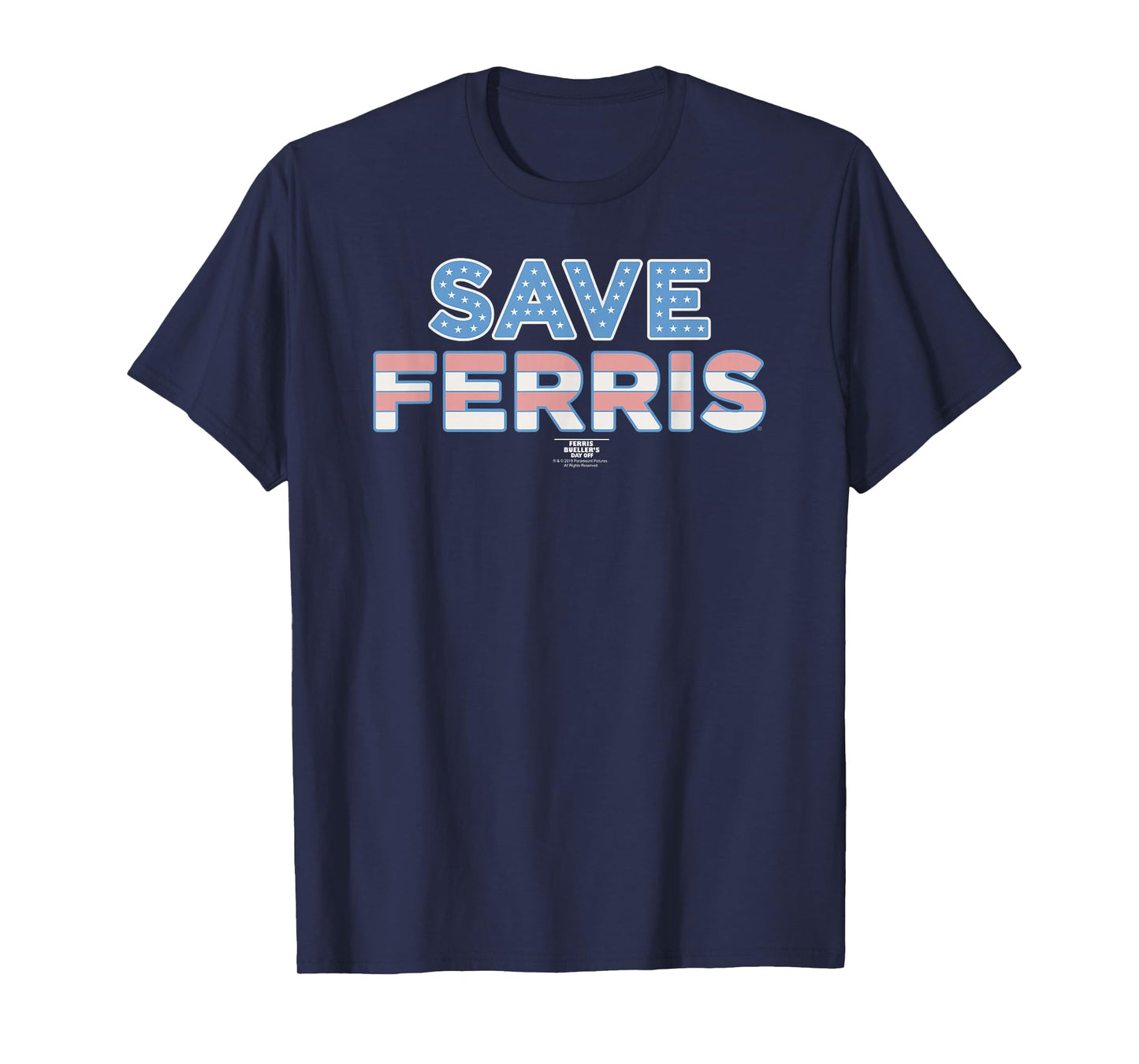 Ferris Bueller's Day Off Save Ferris American Flag Movie T-Shirt