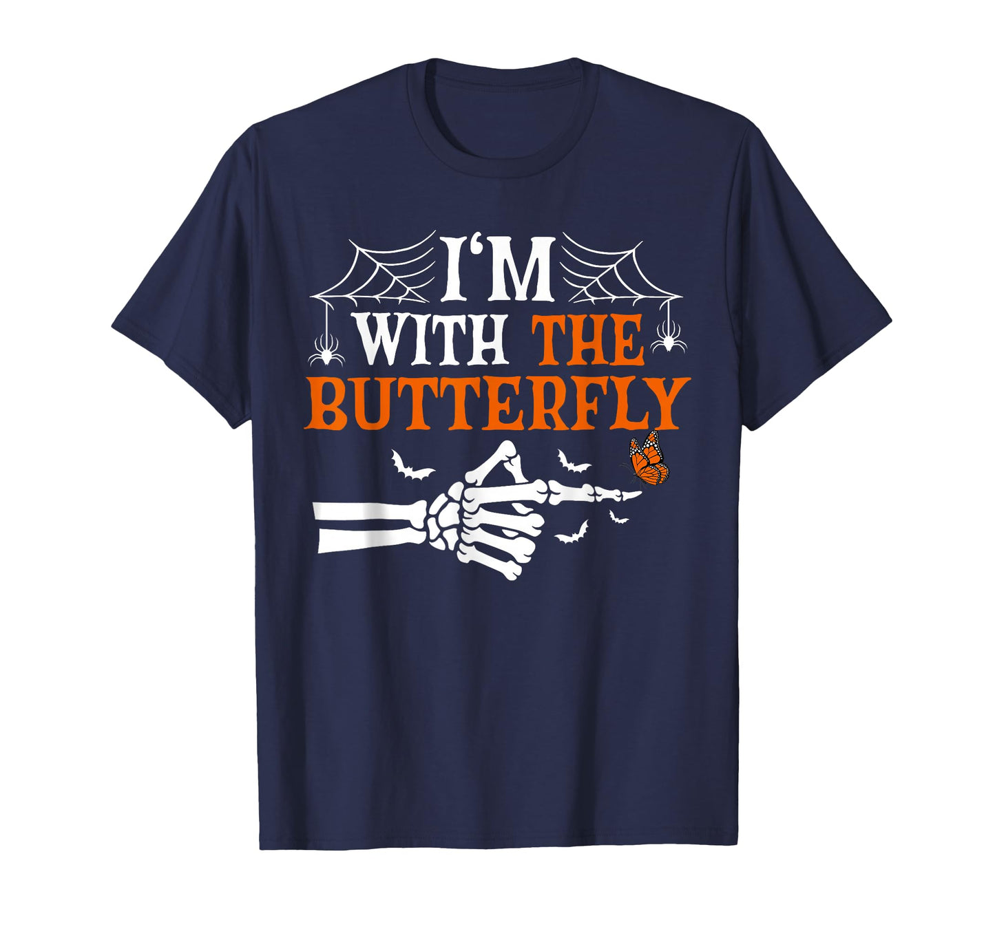 I'm with Butterfly Halloween Costume Couples Matching T-Shirt