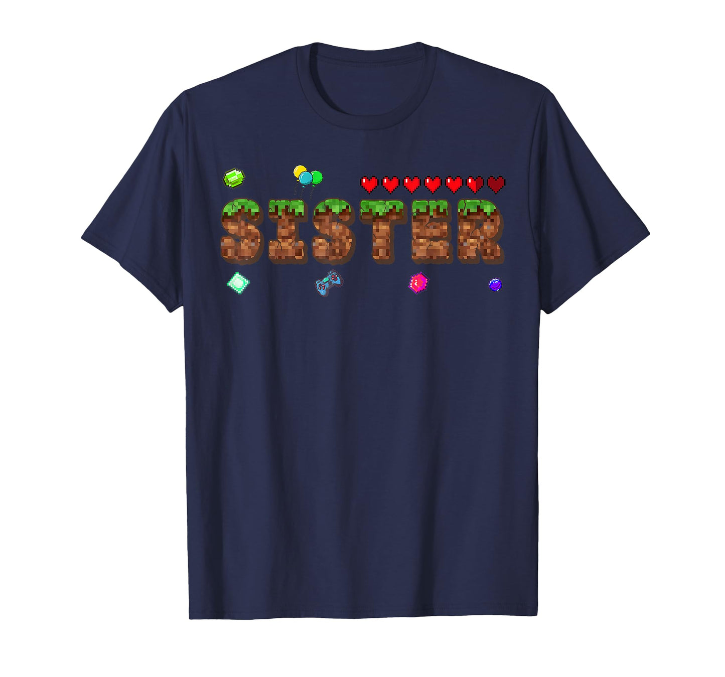 Sister Of The Birthday Boy Pixel Game Party Matching Family T-Shirt