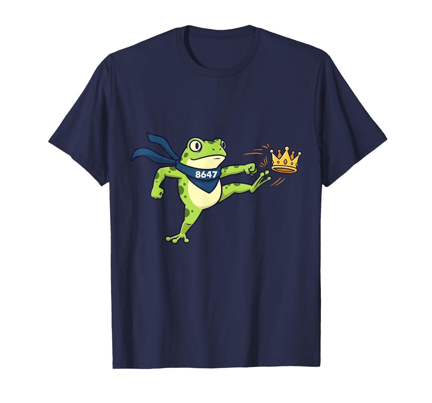 Portland Frog Funny Frog 8647 No Kings Funny Frog Meme Crown T-Shirt