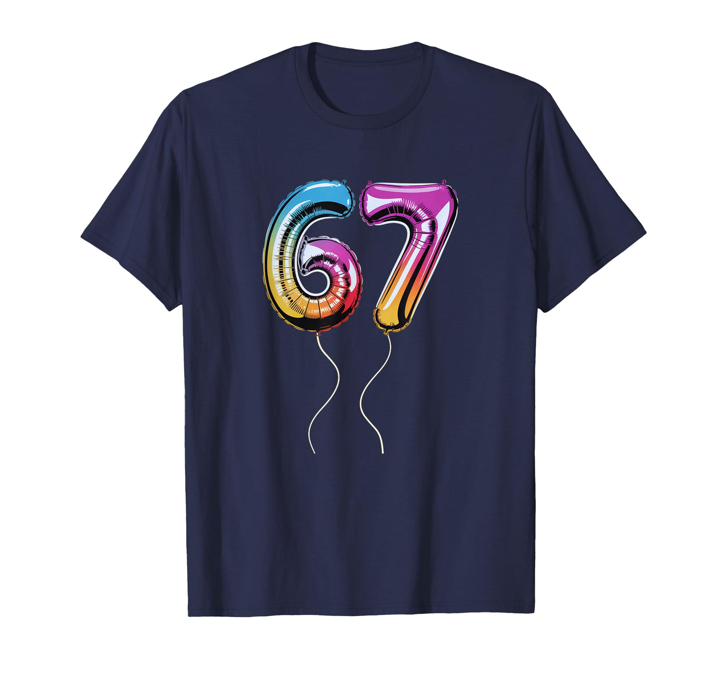 Funny 67 Slang 6 7 Balloons Funny Middle School Rizz T-Shirt