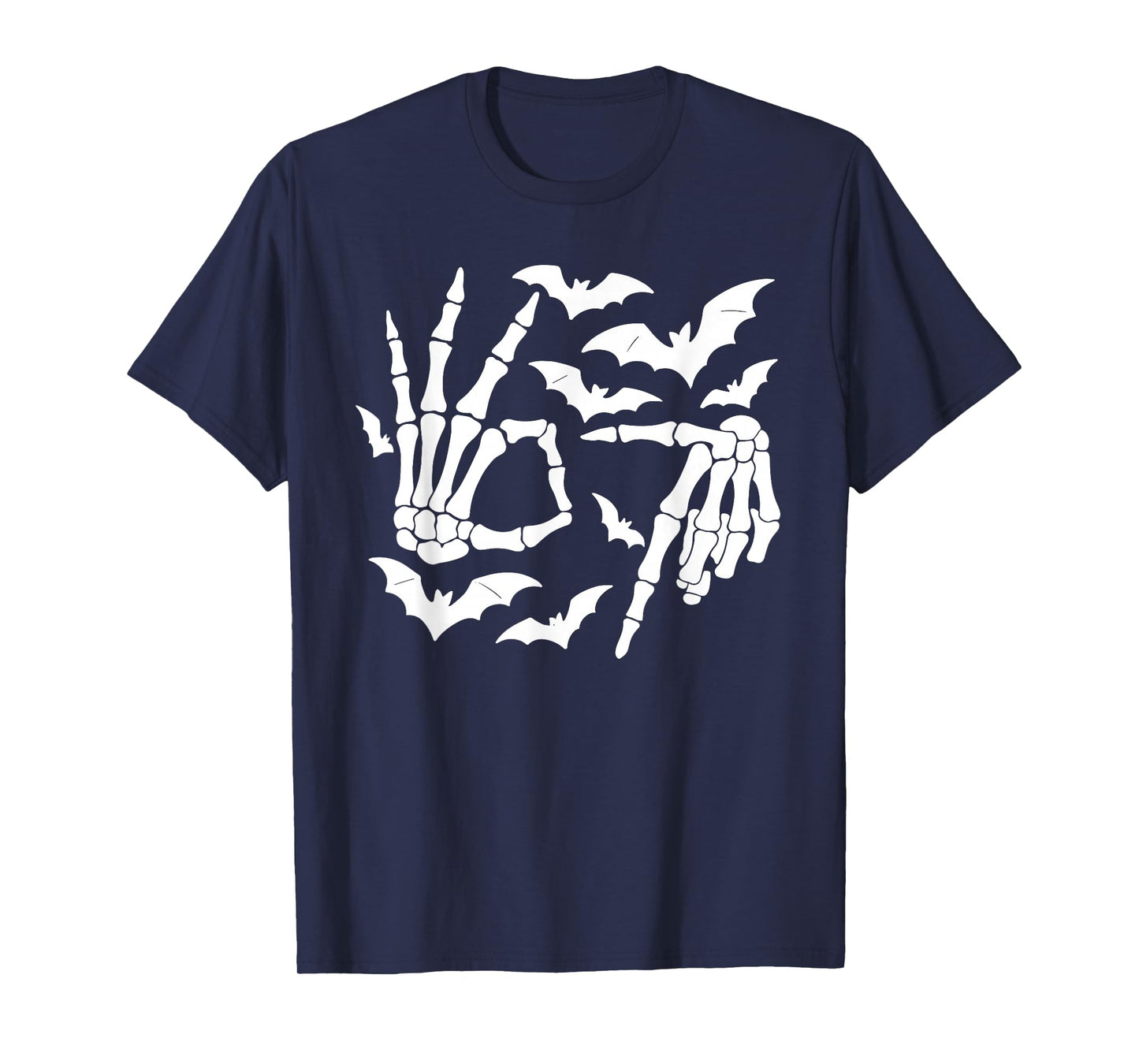 6 7 Meme Halloween Skeleton Hand Sign Graphic T-Shirt